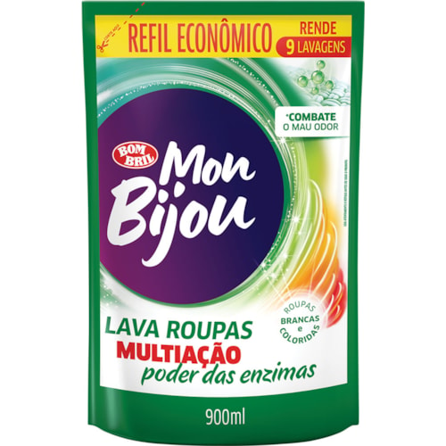 Lava-Roupas Mon Bijou Líquido Multiação Poder das Enzimas 900ml