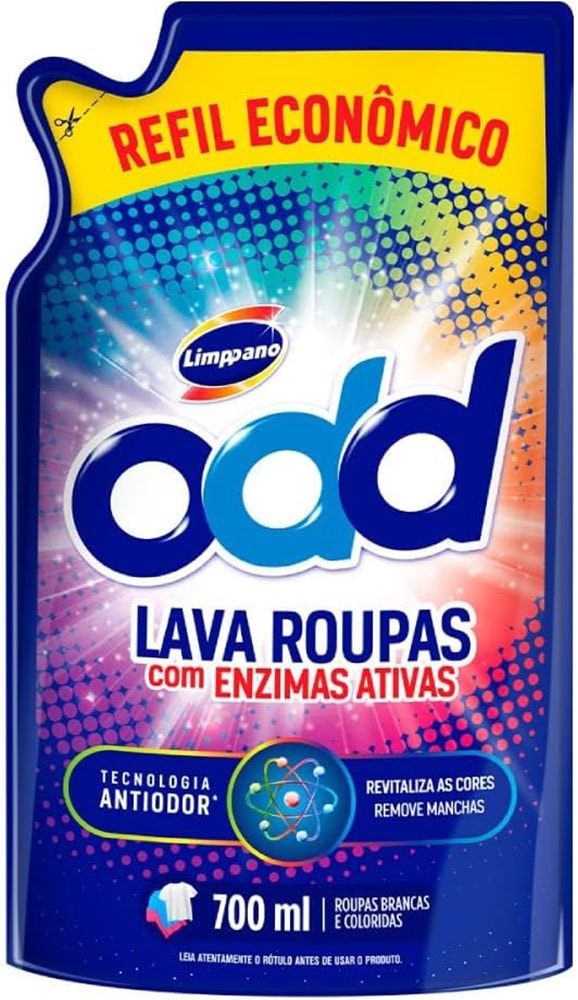 Lava Roupas Odd Líquido Enzimas Ativas Sachet 700ml - Destro