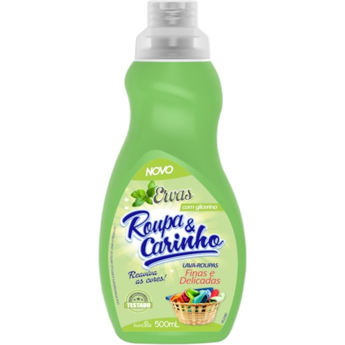 Lava Roupas Roupa&Carinho Ervas com Glicerina 500ml