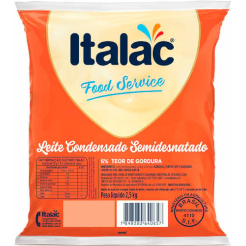 Leite Condensado Italac Bag Com 2,5Kg