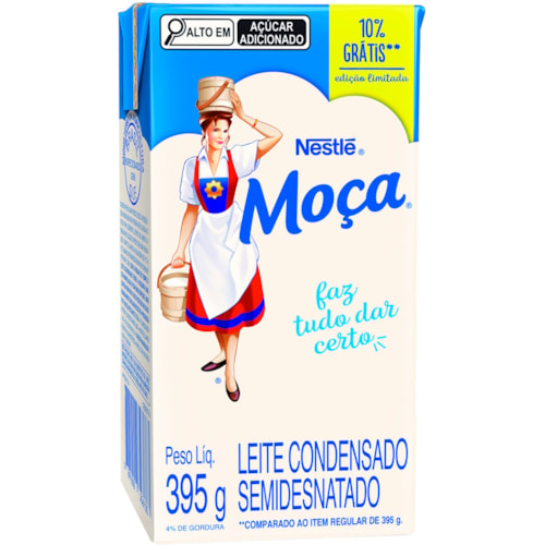 Leite Condensado Moça Semidesnatado Lata 395g