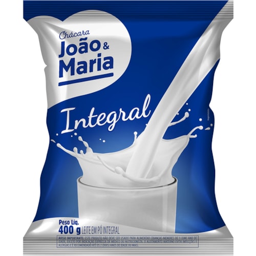 Leite em Pó Chácara João e Maria Integral 400g