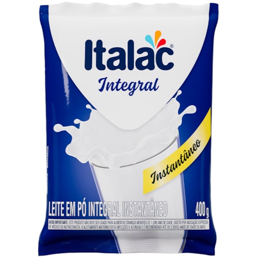 Leite em Pó Italac Instantâneo Integral 400g