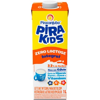 Leite Integral UHT Pirakids Zero Lactose 1L