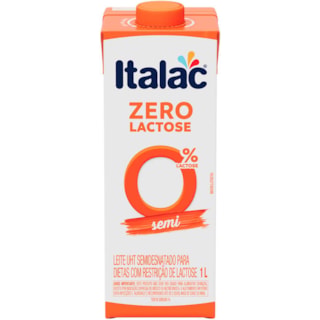 Leite Italac Zero Lactose Semidesnatado 1L