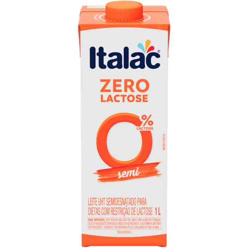 Leite Italac Zero Lactose Semidesnatado 1L
