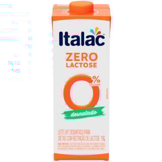 Leite UHT Italac Zero Lactose Desnatado 1L