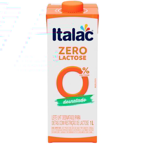Leite UHT Italac Zero Lactose Desnatado 1L