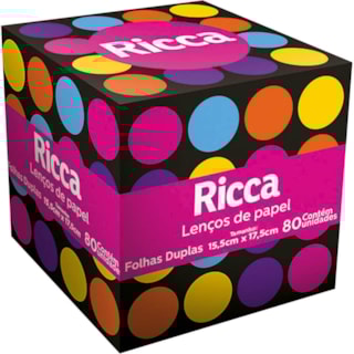 Lenço de Papel Ricca 80 unidades