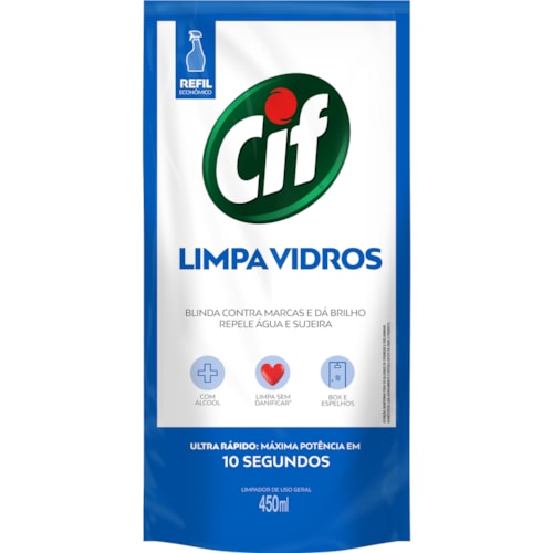 Limpa Vidros Cif Ultra Rápido Refil 450ml