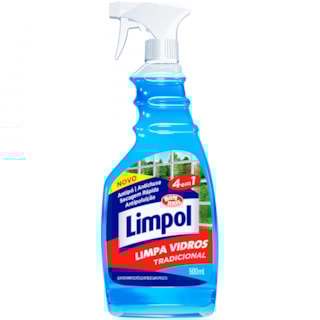 Limpa Vidros Limpol Tradicional Pulverizador 500ml