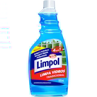 Limpa Vidros Limpol Tradicional Refil 500ml