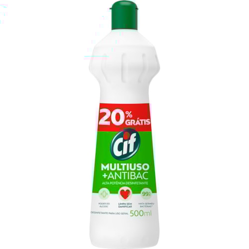 Limpador Cif Multiuso Antibacteriano 20% GTS 500ml