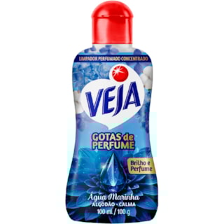 Limpador Concentrado Veja Gotas de Perfume Água Marinha 100ml