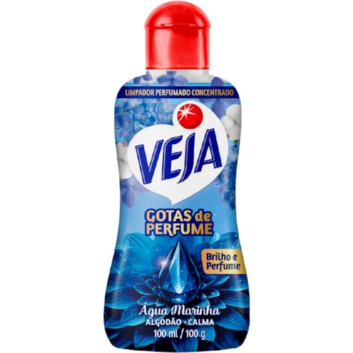 Limpador Concentrado Veja Gotas de Perfume Água Marinha 100ml