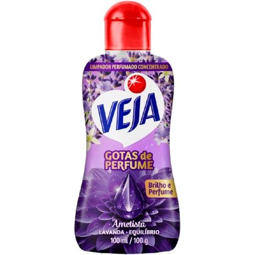 Limpador Concentrado Veja Gotas de Perfume Ametista 100ml