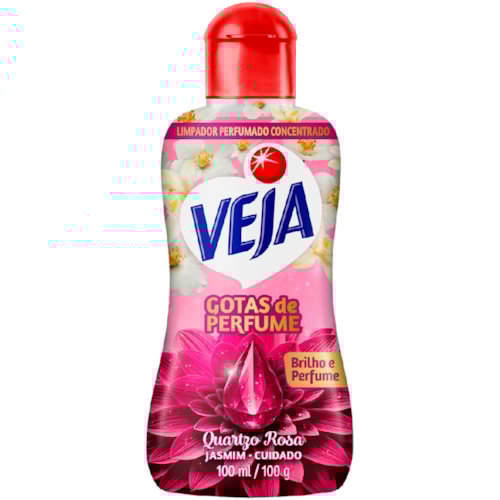 Limpador Concentrado Veja Gotas de Perfume Quartzo Rosa 100ml