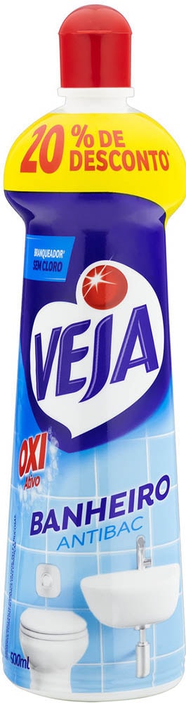 Limpador Veja Anti Bac Banheiro Squeeze Refil 500ml Promocional