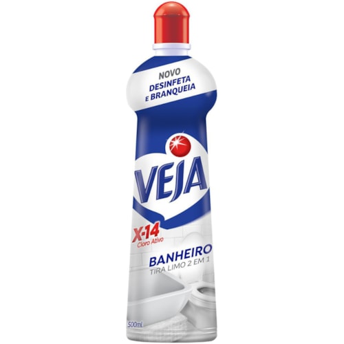 Limpador Veja Banheiro X-14 2 em 1 Tira Limo Squeeze 500ml