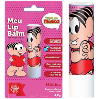 Lip Balm Turma da Mônica Infantil Mônica FPS15