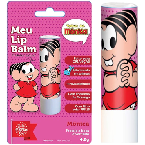 Lip Balm Turma da Mônica Infantil Mônica FPS15