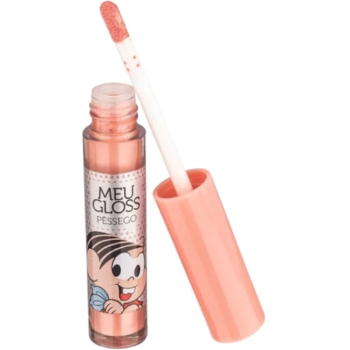 Lip Gloss Turma da Mônica Infantil Sabor Pêssego