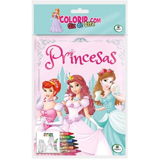 Livro TodoLivro Para Colorir Com Giz De Cera Princesas