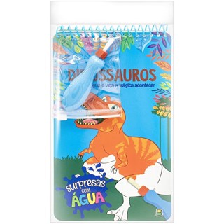 Livro TodoLivro Para Colorir Surpresas Com Água Dinossauros 6 Páginas