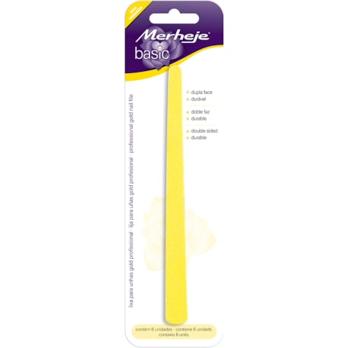 Lixa de Unha Merheje Gold Basic - 6 unidades