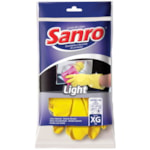 Luva de Látex Sanro Light Amarela Tamanho XG