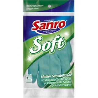 Luvas de Látex Sanro Soft Verde P