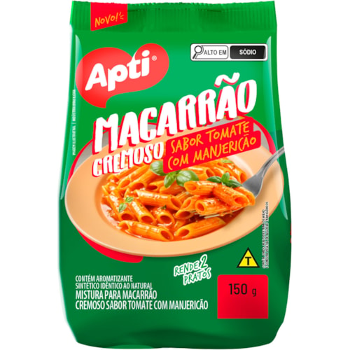 Macarrão Apti Sabor Tomate com Manjericão Cremoso 150g