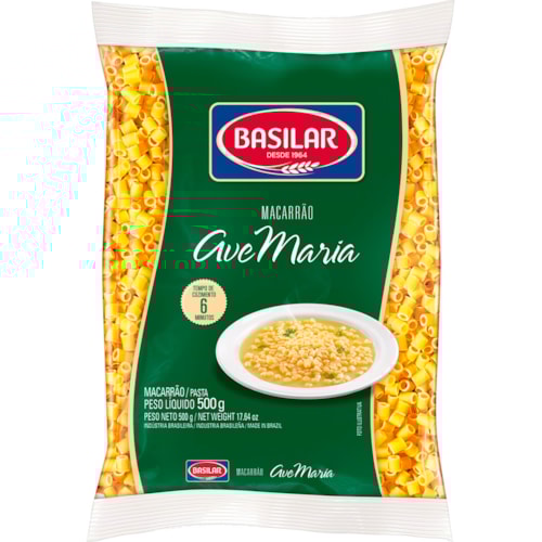 Macarrão Ave Maria Basilar Semolado 500g