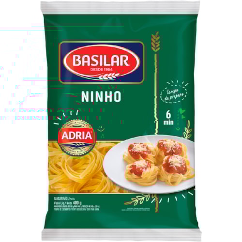 Macarrão Basilar Ninho Semolado 400g