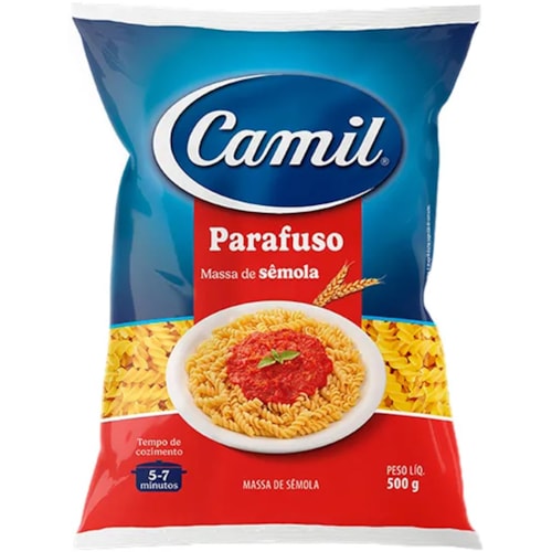 Macarrão Camil Parafuso Sêmola 500g