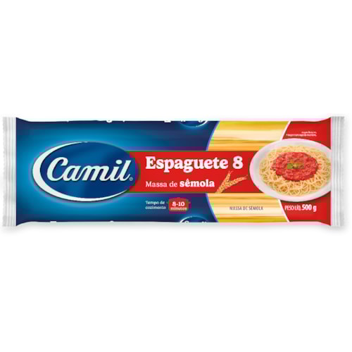 Macarrão Espaguete 8 Camil Sêmola 500g