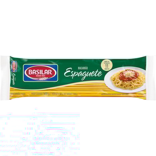 Macarrão Espaguete Basilar Semolado 500g