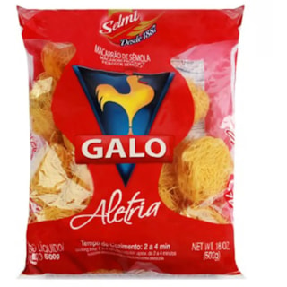 Macarrão Galo Aletria Semolado 500g