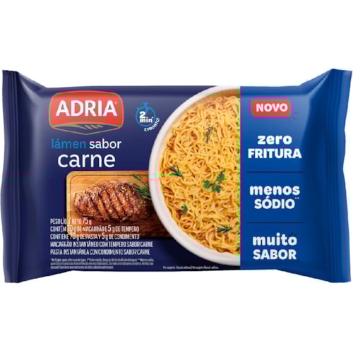 Macarrão Instantâneo Adria Carne 75g
