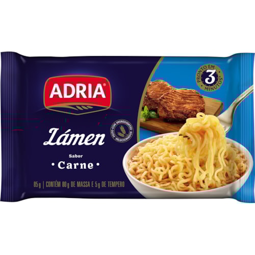 Macarrão Instantâneo Adria Carne 85g
