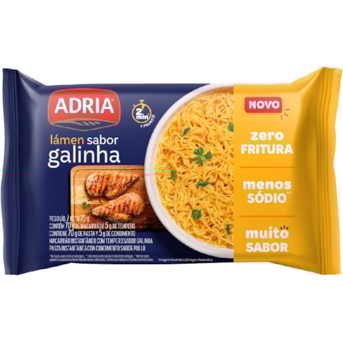 Macarrão Instantâneo Adria Galinha 75g