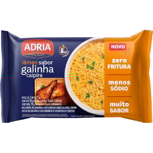 Macarrão Instantâneo Adria Galinha Caipira 75g