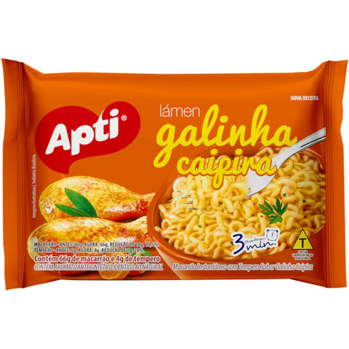 Macarrão Instantâneo Apti Galinha Caipira 70g