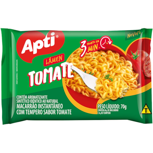 Macarrão Instantâneo Apti Lámen Sabor Tomate 70g