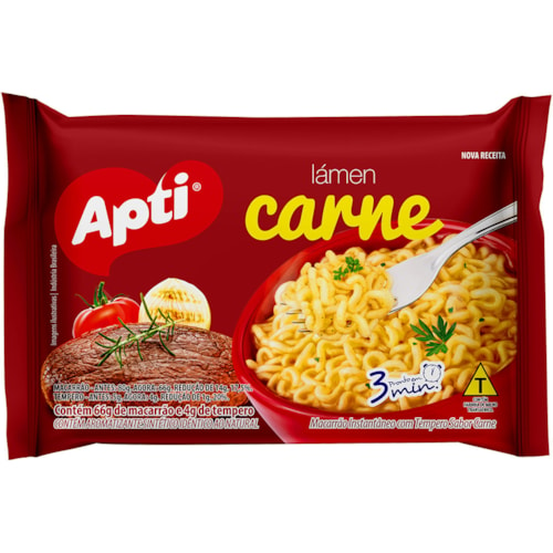 Macarrão Instantâneo Apti Sabor Carne 70g