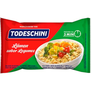 Macarrão Instantâneo Todeschini Sabor Legumes 85g