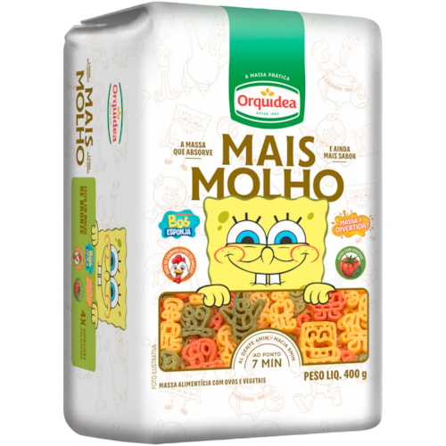 Macarrão Orquídea Bob Esponja Mais Molho 400ml