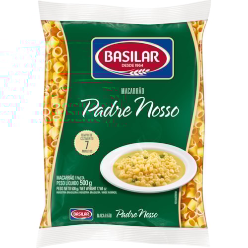 Macarrão Padre Nosso Basilar Semolado 500g