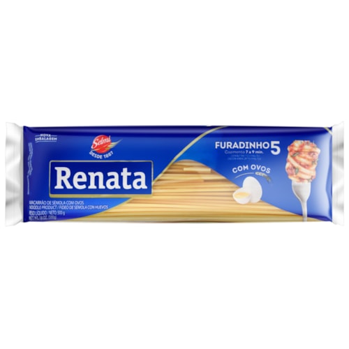 Macarrão Renata Furadinho Com Ovos N5 500g