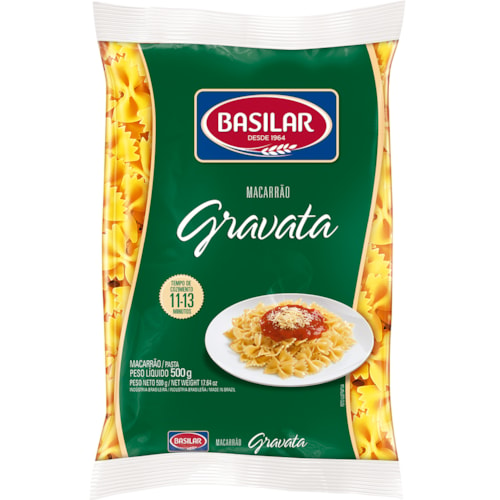 Macarrão Semolado Basilar Gravata 500g